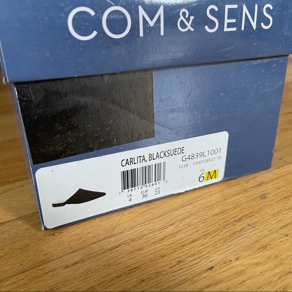 SALE Com & Sens Black suede mules — NEW in box - Picture 4 of 5